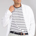 Martinique – Round neck t-shirt Black & White Stripe